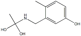 3-[(1,1-Dihydroxyethyl)aminomethyl]-4-methylphenol Struktur