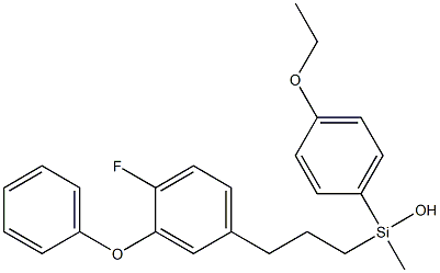 (4-Ethoxyphenyl)[3-(3-phenoxy-4-fluorophenyl)propyl](methyl)hydroxysilane Struktur