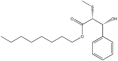 (2R,3R)-2-(Methylthio)-3-hydroxy-3-phenylpropanoic acid octyl ester Struktur