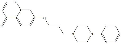 7-[3-[4-(2-Pyridinyl)-1-piperazinyl]propyloxy]-4H-1-benzopyran-4-one Struktur