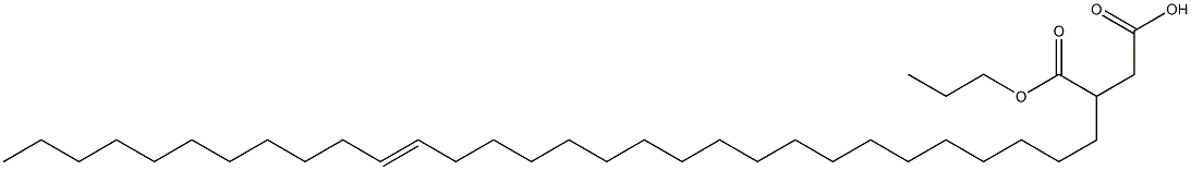 3-(19-Triacontenyl)succinic acid 1-hydrogen 4-propyl ester Struktur