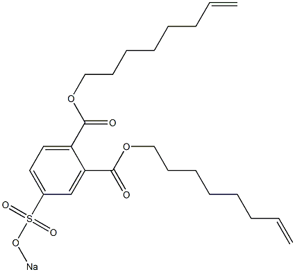 4-(Sodiosulfo)phthalic acid di(7-octenyl) ester Struktur