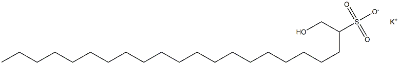 1-Hydroxydocosane-2-sulfonic acid potassium salt Struktur