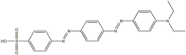 4-[[4-[[4-(Diethylamino)phenyl]azo]phenyl]azo]benzenesulfonic acid Struktur