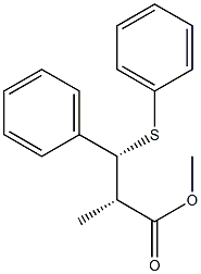 (2S,3R)-2-Methyl-3-phenyl-3-(phenylthio)propionic acid methyl ester Struktur