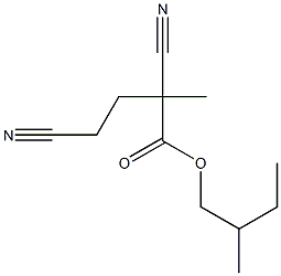 2-Methyl-2,4-dicyanobutyric acid (2-methylbutyl) ester Struktur