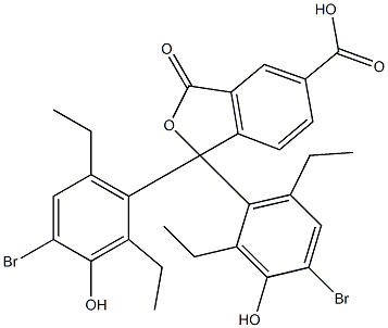 1,1-Bis(4-bromo-2,6-diethyl-3-hydroxyphenyl)-1,3-dihydro-3-oxoisobenzofuran-5-carboxylic acid Struktur