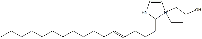 1-Ethyl-2-(4-hexadecenyl)-1-(2-hydroxyethyl)-4-imidazoline-1-ium Struktur