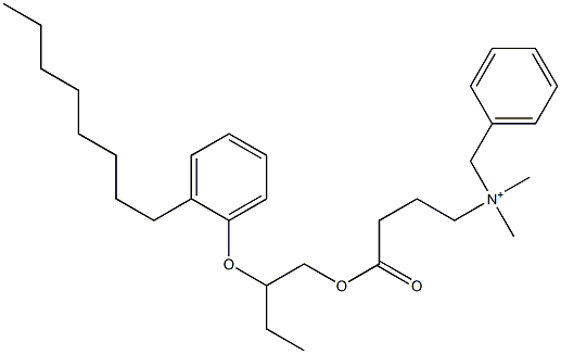 N,N-Dimethyl-N-benzyl-N-[3-[[2-(2-octylphenyloxy)butyl]oxycarbonyl]propyl]aminium Struktur