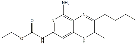 N-[(5-Amino-1,2-dihydro-3-butyl-2-methylpyrido[3,4-b]pyrazin)-7-yl]carbamic acid ethyl ester Struktur