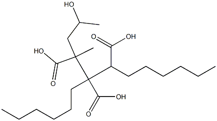 Butane-1,2,3-tricarboxylic acid 3-(2-hydroxypropyl)1,2-dihexyl ester Struktur