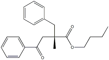 (S)-2-Methyl-2-benzyl-3-benzoylpropionic acid butyl ester Struktur