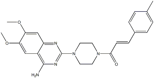 4-Amino-2-[4-[3-(4-methylphenyl)propenoyl]-1-piperazinyl]-6,7-dimethoxyquinazoline Struktur