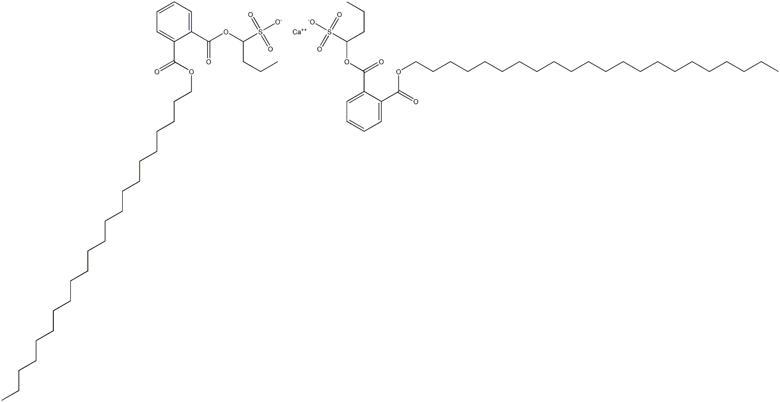 Bis[1-[(2-docosyloxycarbonylphenyl)carbonyloxy]butane-1-sulfonic acid]calcium salt Struktur