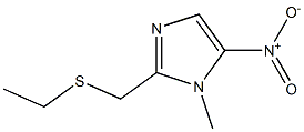 2-(Ethylthiomethyl)-1-methyl-5-nitro-1H-imidazole Struktur