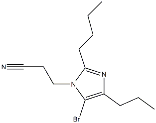 5-Bromo-2-butyl-1-(2-cyanoethyl)-4-propyl-1H-imidazole Struktur