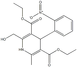 4-(2-Nitrophenyl)-2-hydroxymethyl-6-methyl-1,4-dihydropyridine-3,5-dicarboxylic acid diethyl ester Struktur