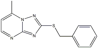 2-Benzylthio-7-methyl[1,2,4]triazolo[1,5-a]pyrimidine Struktur