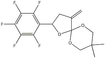 2-(Pentafluorophenyl)-4-methylene-8,8-dimethyl-1,6,10-trioxaspiro[4.5]decane Struktur