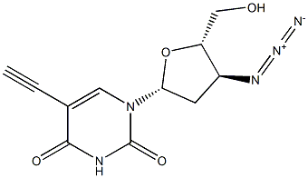 5-Ethynyl-3'-azido-2',3'-dideoxyuridine Struktur