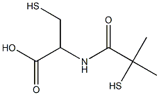 3-Mercapto-2-(2-mercapto-2-methylpropionylamino)propionic acid Struktur