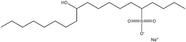 11-Hydroxynonadecane-5-sulfonic acid sodium salt Struktur