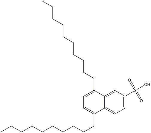 5,8-Didecyl-2-naphthalenesulfonic acid Struktur