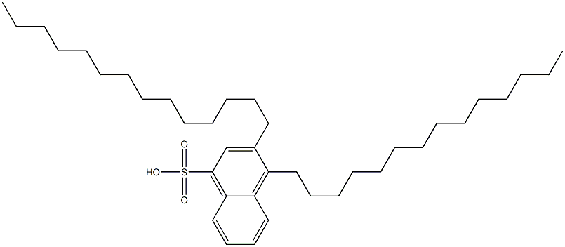 3,4-Ditetradecyl-1-naphthalenesulfonic acid Struktur