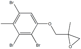 2,3,5-Tribromo-4-methylphenyl 2-methylglycidyl ether Struktur