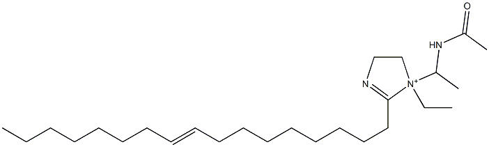 1-[1-(Acetylamino)ethyl]-1-ethyl-2-(9-heptadecenyl)-2-imidazoline-1-ium Struktur