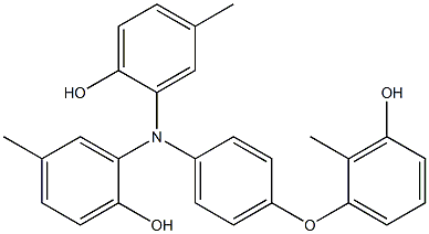 N,N-Bis(2-hydroxy-5-methylphenyl)-4-(3-hydroxy-2-methylphenoxy)benzenamine Struktur