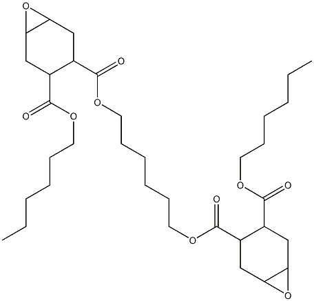 Bis[2-(hexyloxycarbonyl)-4,5-epoxy-1-cyclohexanecarboxylic acid]1,6-hexanediyl ester Struktur