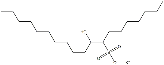 9-Hydroxynonadecane-8-sulfonic acid potassium salt Struktur