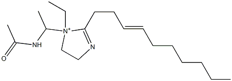 1-[1-(Acetylamino)ethyl]-2-(3-decenyl)-1-ethyl-2-imidazoline-1-ium Struktur