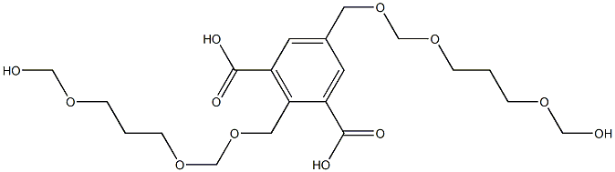 2,5-Bis(9-hydroxy-2,4,8-trioxanonan-1-yl)isophthalic acid Struktur