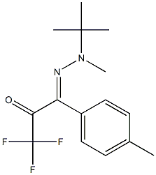 1-(p-Tolyl)-1-[2-methyl-2-(tert-butyl)hydrazono]-3,3,3-trifluoro-2-propanone Struktur