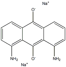 Disodium 1,8-diamino-9,10-anthracenediolate Struktur