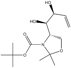 (1R,2S)-1-[(4S)-2,2-Dimethyl-3-(tert-butyloxycarbonyl)-4-oxazolidinyl]-3-butene-1,2-diol Struktur