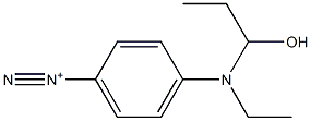 4-[Ethyl(1-hydroxypropyl)amino]benzenediazonium Struktur