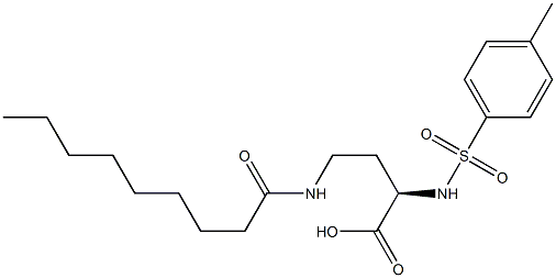 [R,(-)]-4-Nonanoylamino-2-(p-tolylsulfonylamino)butyric acid Struktur