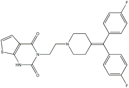 3-[2-[4-[Bis(4-fluorophenyl)methylene]piperidino]ethyl]thieno[2,3-d]pyrimidine-2,4(1H,3H)-dione Struktur