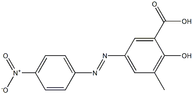 3-Methyl-5-(p-nitrophenylazo)salicylic acid Struktur