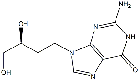 2-Amino-9-[(3S)-3,4-dihydroxybutyl]-1,9-dihydro-6H-purin-6-one Struktur