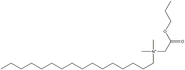 N,N-Dimethyl-N-(propoxycarbonylmethyl)-1-hexadecanaminium Struktur