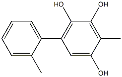 3-Methyl-6-(2-methylphenyl)benzene-1,2,4-triol Struktur