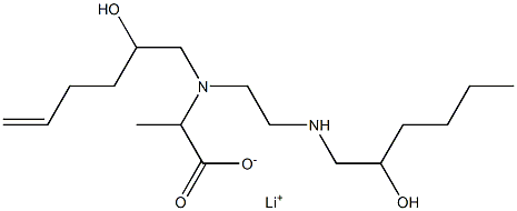 2-[N-(2-Hydroxy-5-hexenyl)-N-[2-(2-hydroxyhexylamino)ethyl]amino]propionic acid lithium salt Struktur