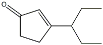 3-(Pentan-3-yl)-2-cyclopenten-1-one Struktur