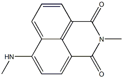 2-Methyl-6-(methylamino)-1H-benzo[de]isoquinoline-1,3(2H)-dione Struktur