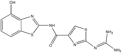 2-(Diaminomethyleneamino)-N-(4-hydroxy-2-benzothiazolyl)thiazole-4-carboxamide Struktur