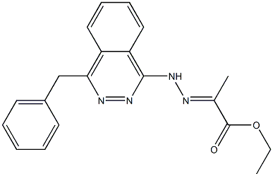 2-[2-(4-Benzylphthalazine-1-yl)hydrazono]propanoic acid ethyl ester Struktur